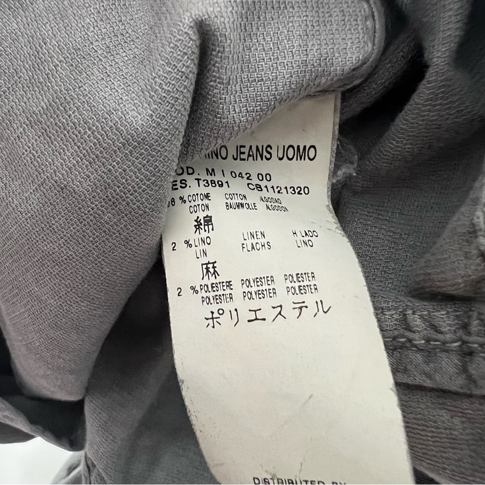 Moschino Men’s Blazer Canvas Cotton Linen Jacket Blazer Coat Gray Unique XL *S - Picture 10 of 12